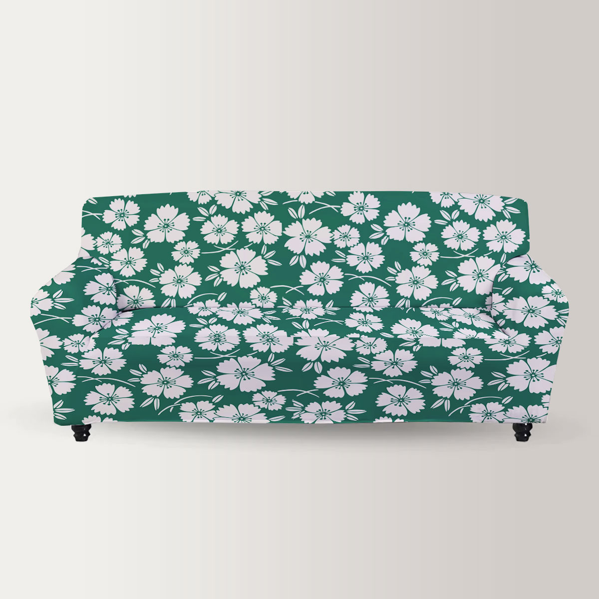 Japanese White Carnations Sofa Cover