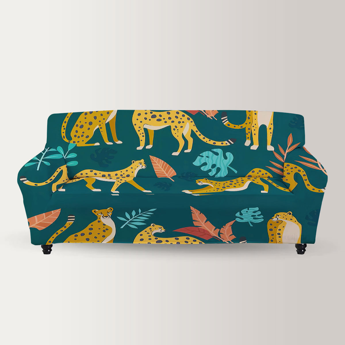 Leopard Family Sofa Cover