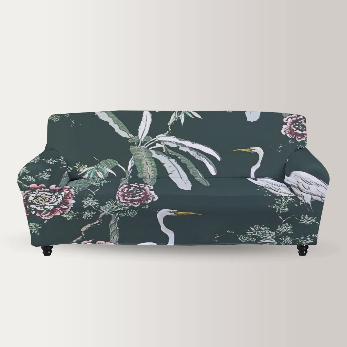 Palm Tree Heron Sofa Cover