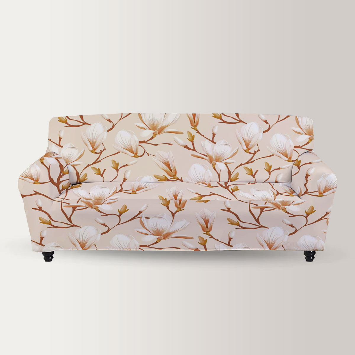 Retro Magnolia Flower Sofa Cover