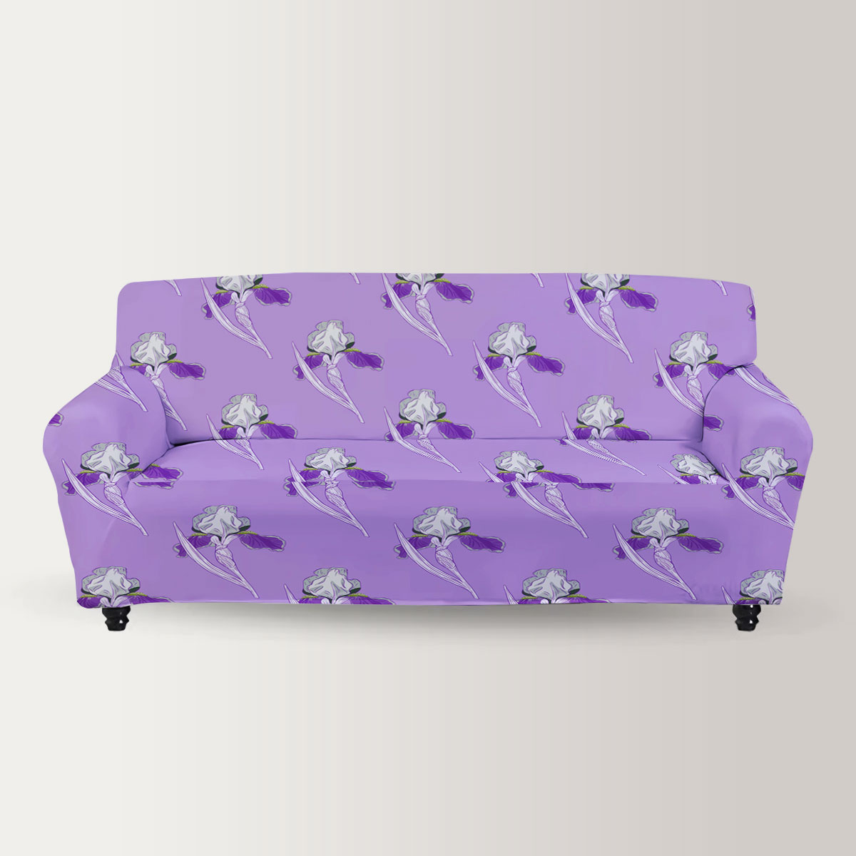 Simple Style With Small Iris Flower Sofa Cover