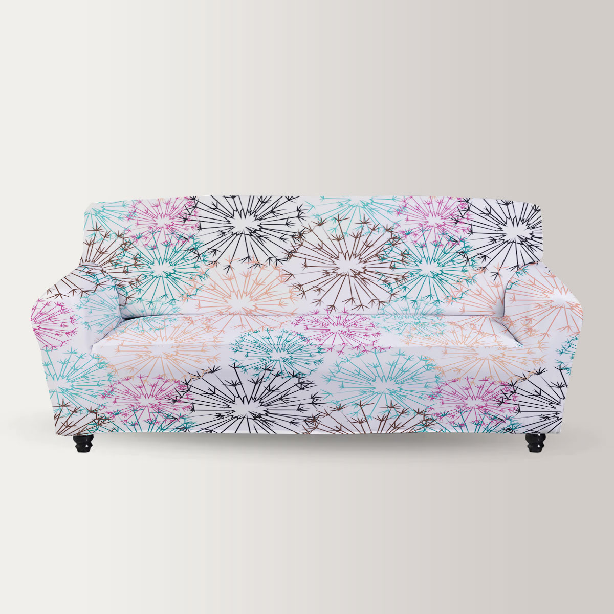 Soft Dandelion Seamless Pattern Sofa Cover