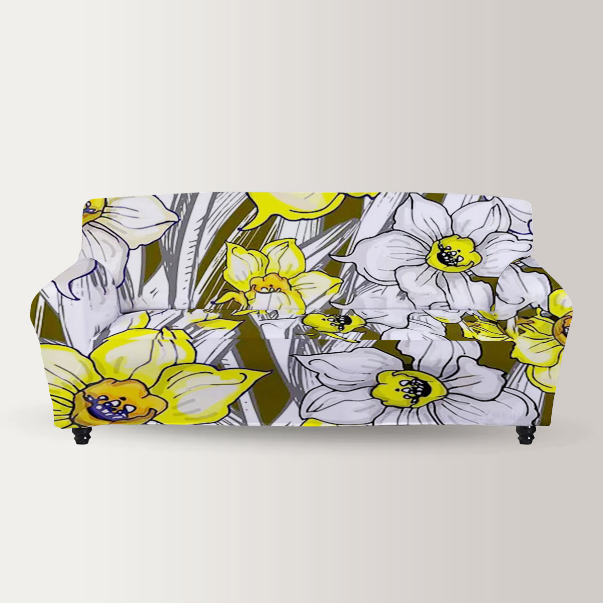 Spring Daffodils Flower Sofa Cover