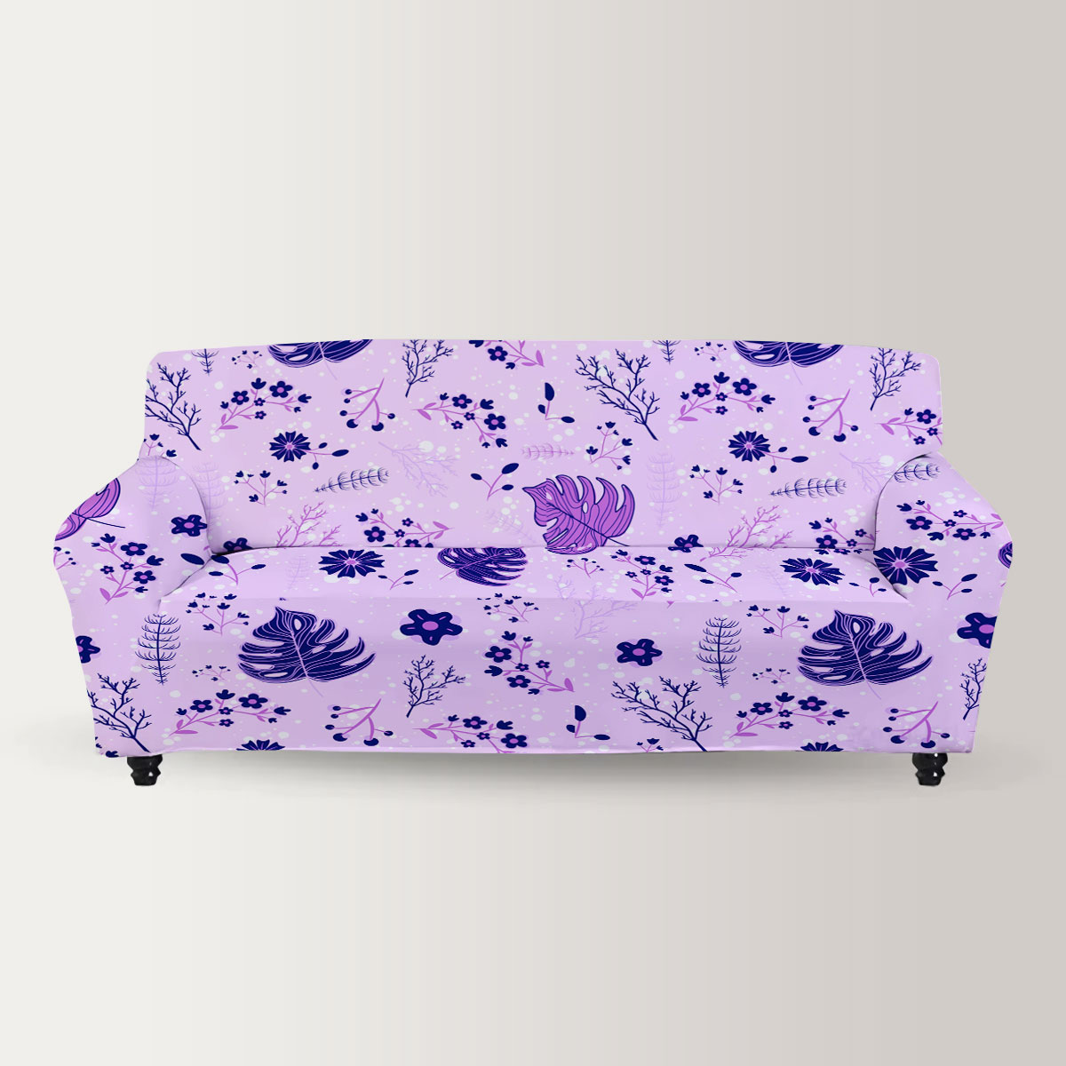 Spring Flowers Violet And Purple Sofa Cover