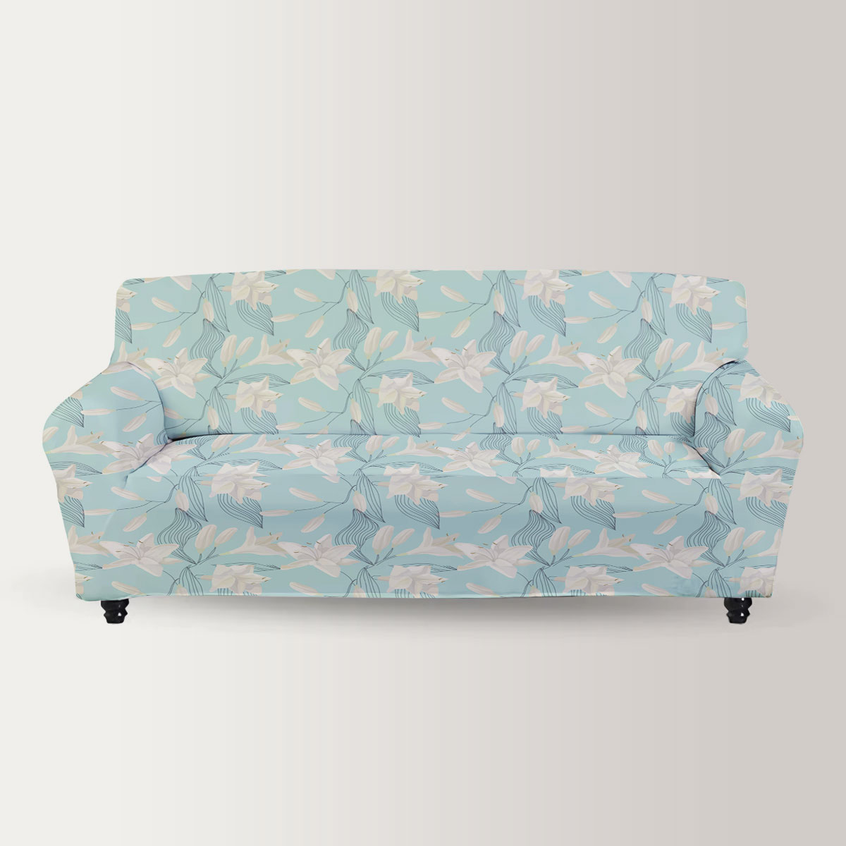 Tropical Lily FLowers Sofa Cover