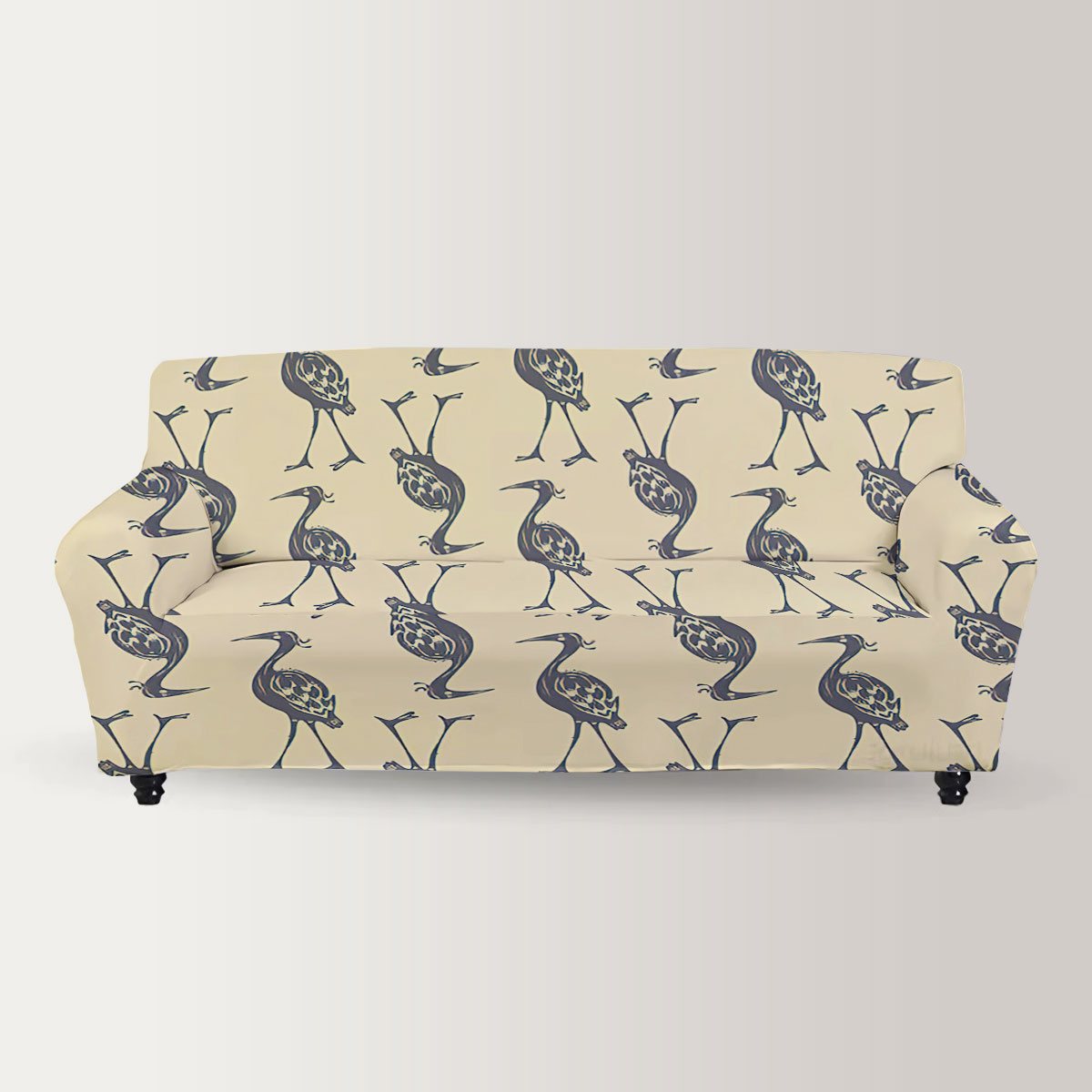 Up And Down Heron Art Sofa Cover