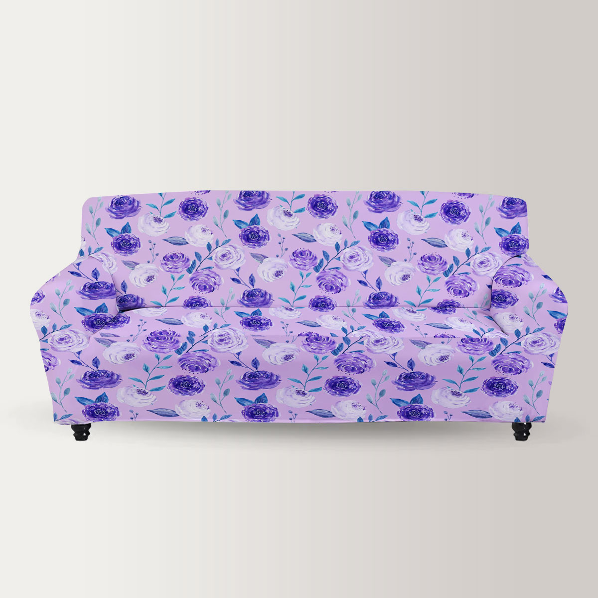 Violet Purple Flower Sofa Cover