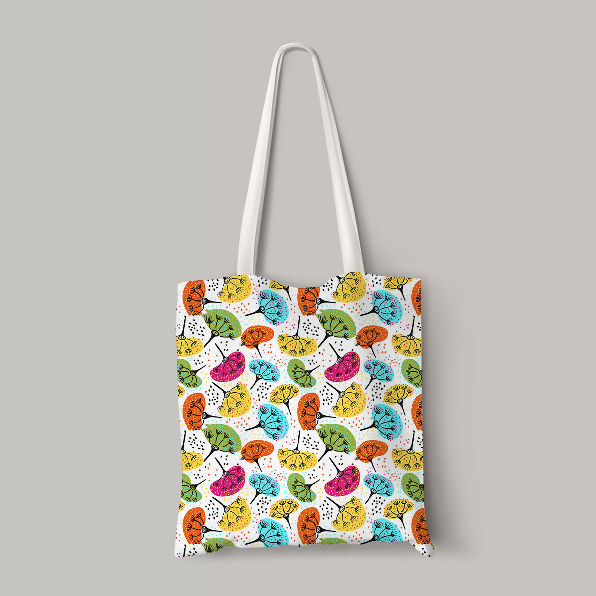 Abstract Colorful Dandelion Totebag
