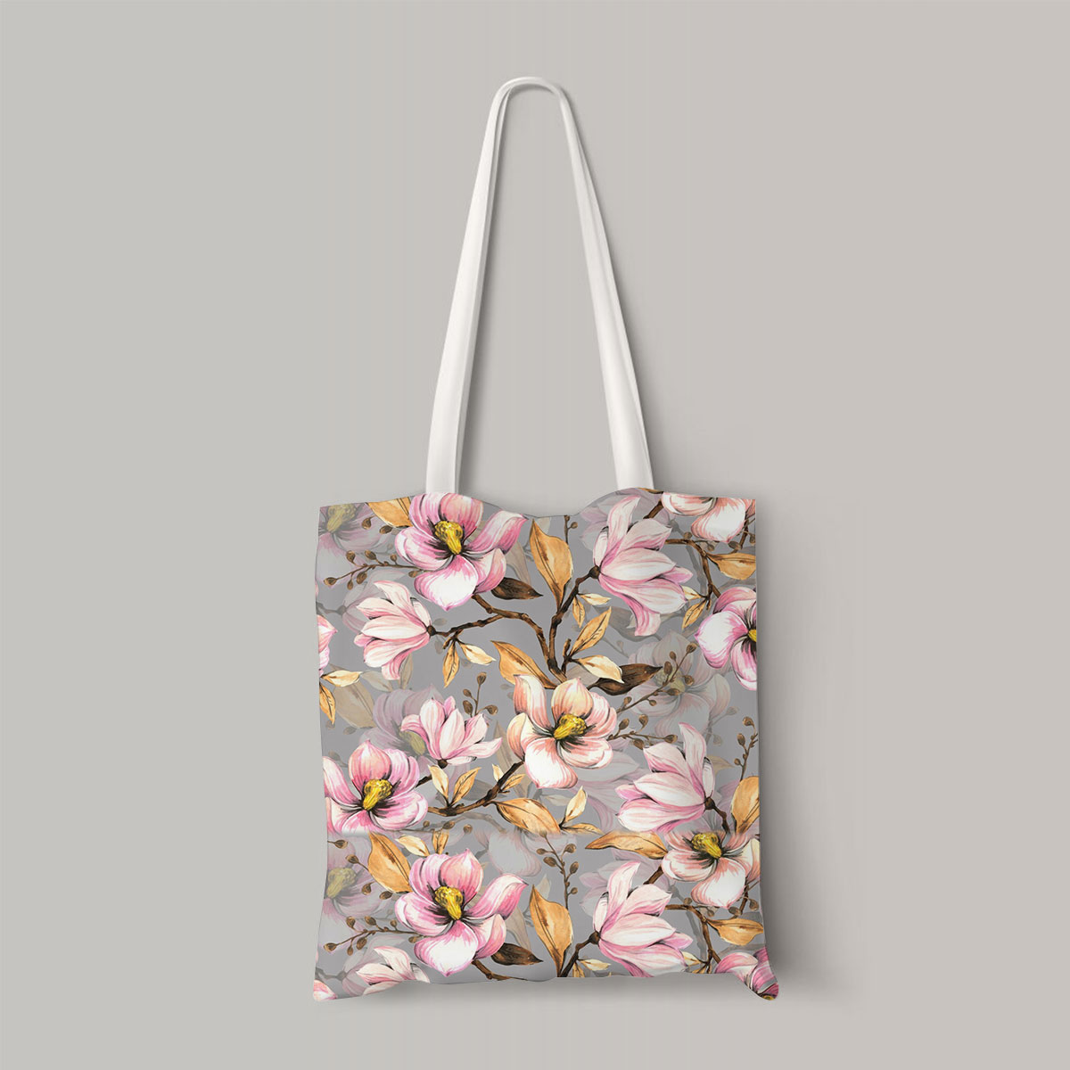 Abstract Magnolia Flowers Totebag