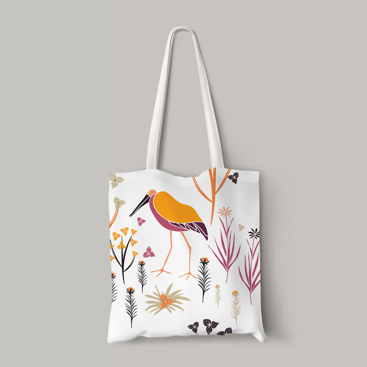 Forest Heron Art Totebag