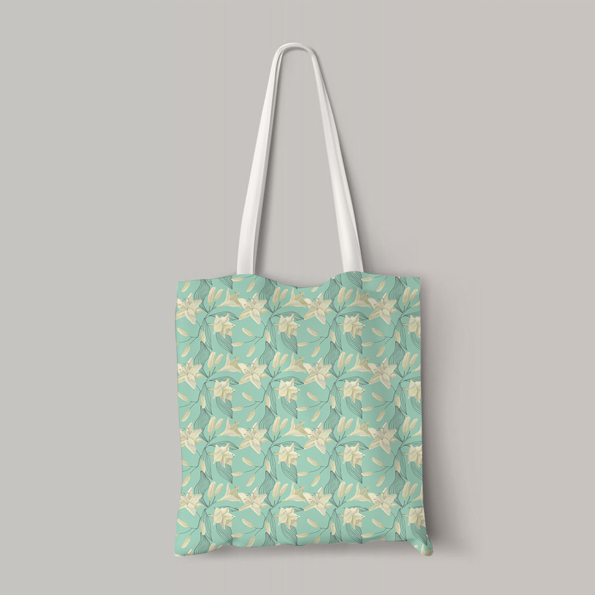 Tropical Lily FLowers Totebag