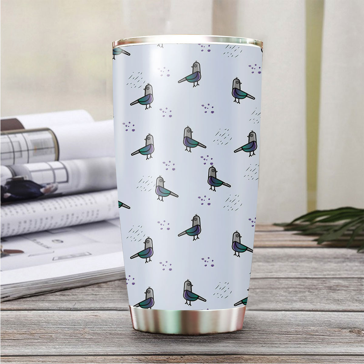 Coon Funny Pigeon Tumbler