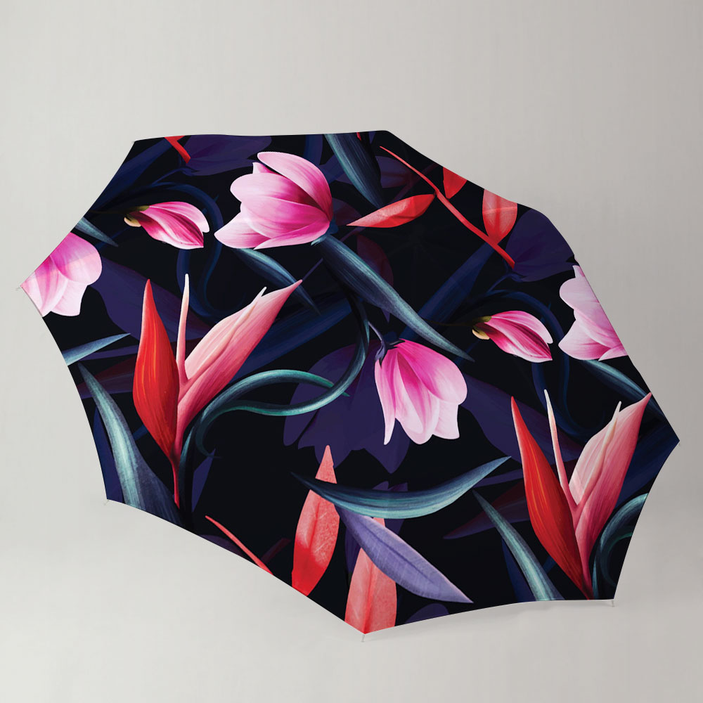 3D Watercolor Magnolia Flowers Umbrella