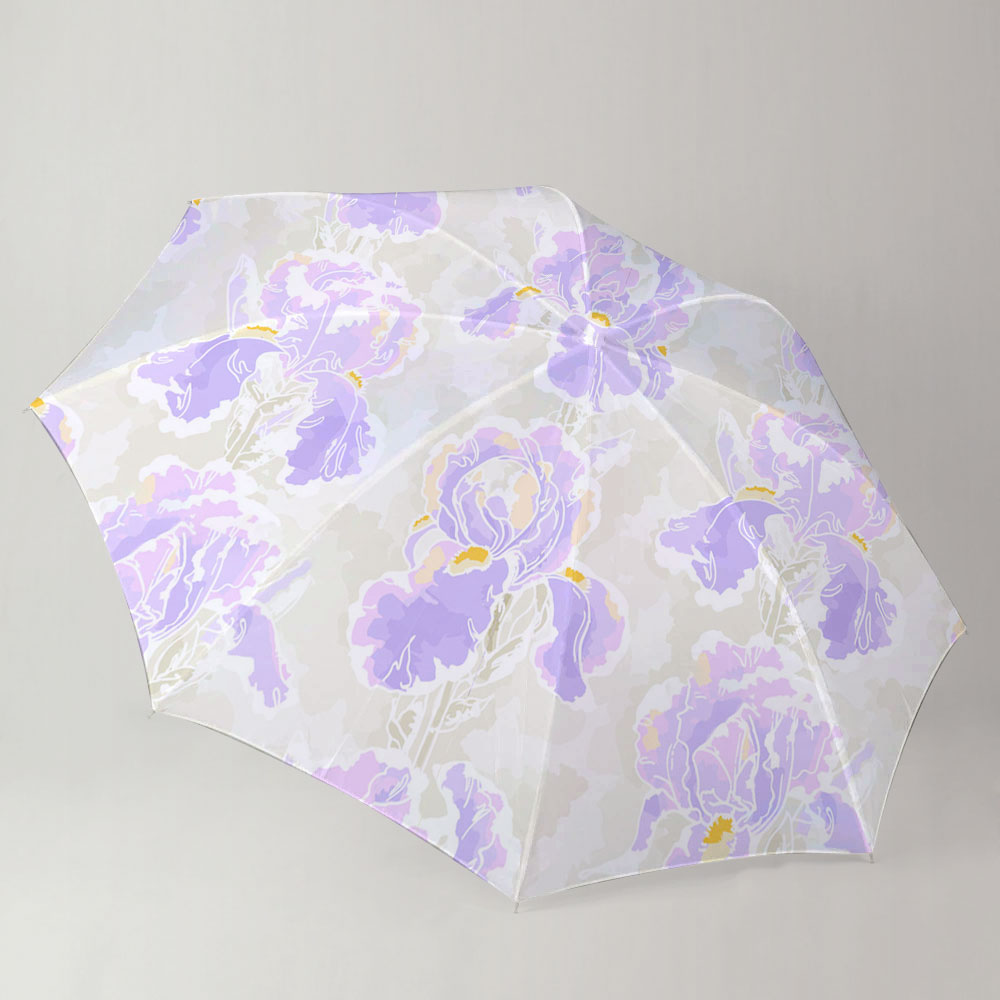Abstract Iris Flower Umbrella