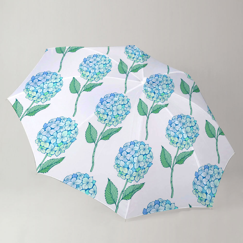 Blue Pastel Hydrangea Umbrella