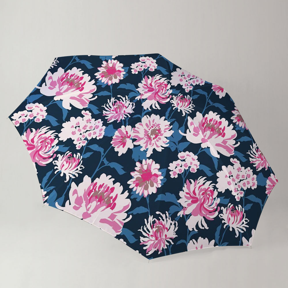 Chrysanthemum Seamless Pattern Umbrella