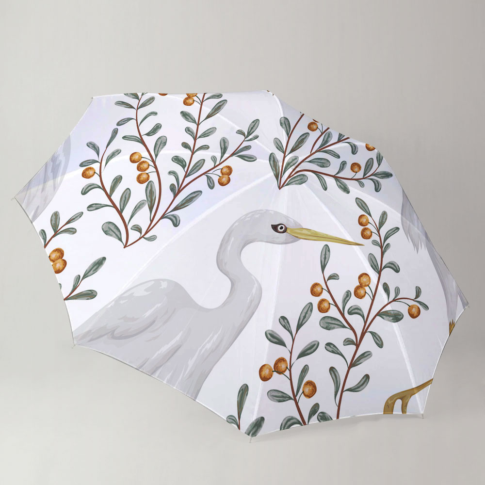 Cranberry Heron Umbrella