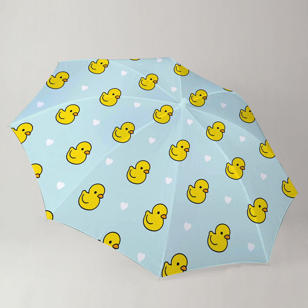 Cute Duck Monogram Umbrella