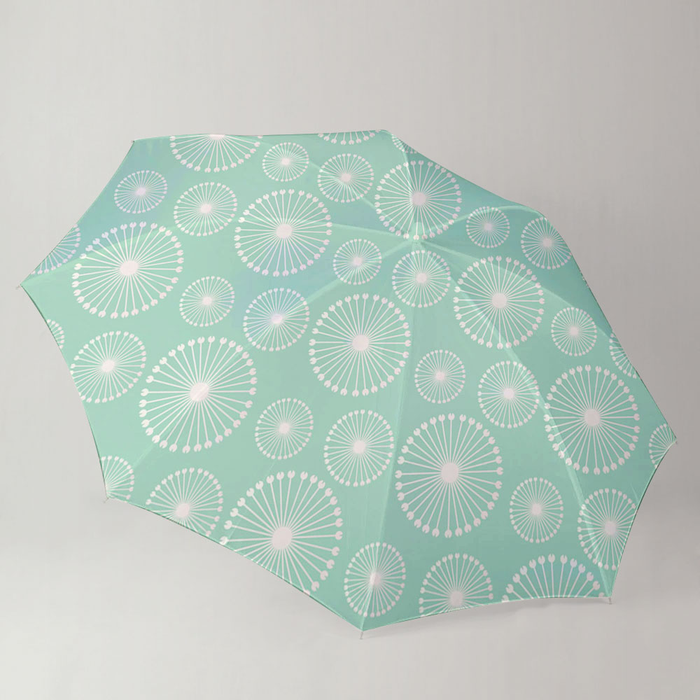 Dandelion On Green Background Umbrella