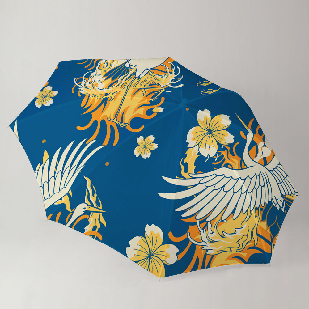 Fire Heron Art Umbrella
