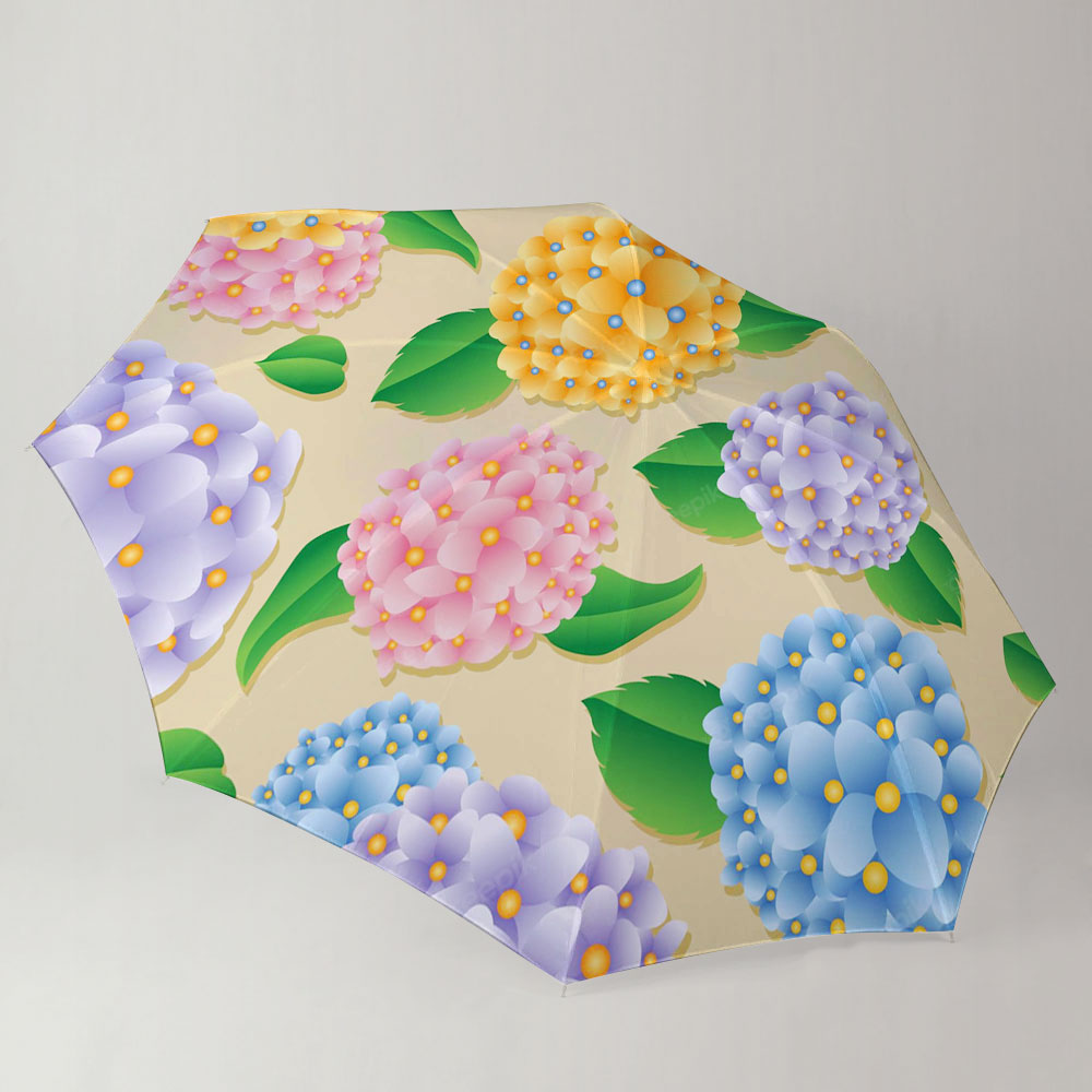 Multi Color Hydrangea Flower Umbrella