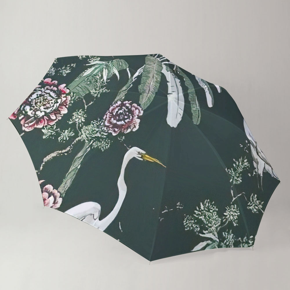 Palm Tree Heron Umbrella