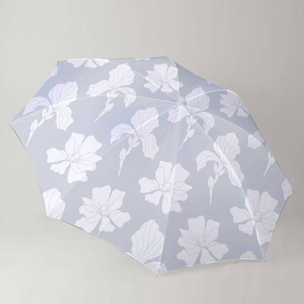 Pastel Tones Iris Flower Umbrella