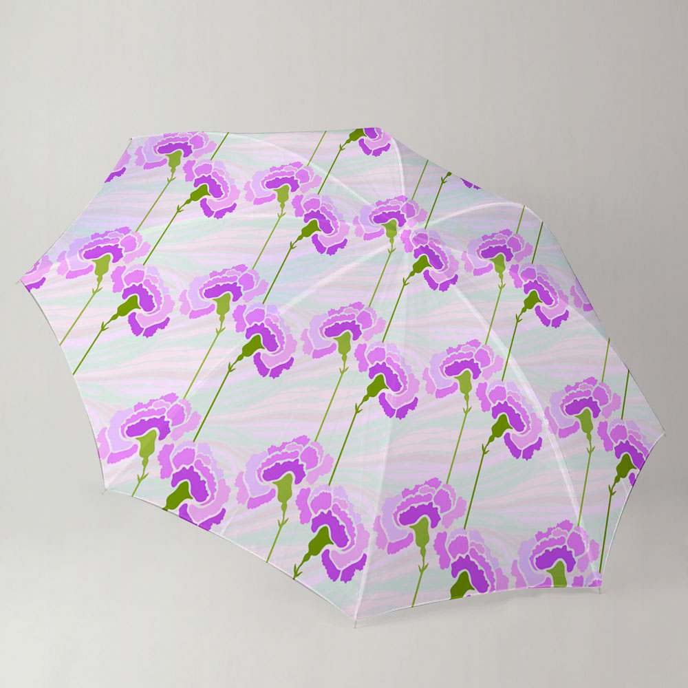 Purple Carnations Flower Umbrella