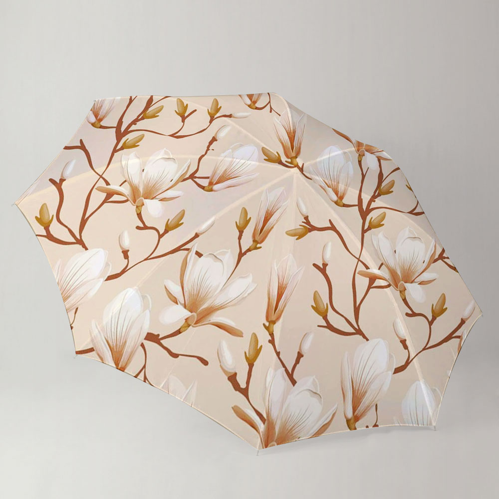 Retro Magnolia Flower Umbrella