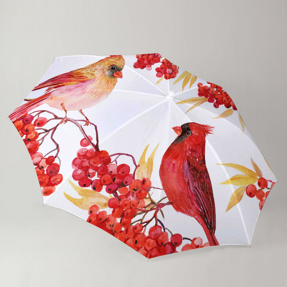 Three Cardinal Art Umbrella
