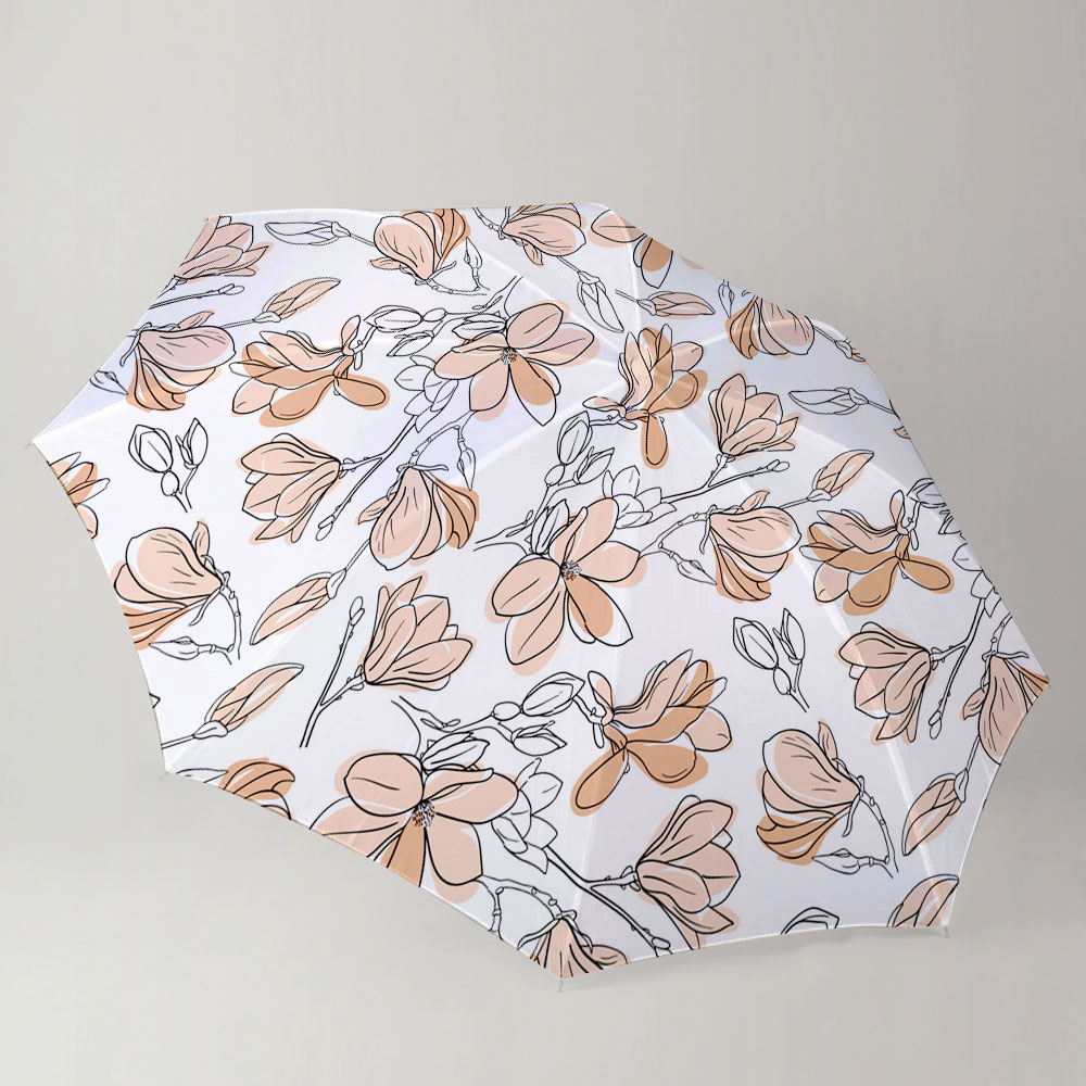 Watercolor Magnolia Flower Umbrella