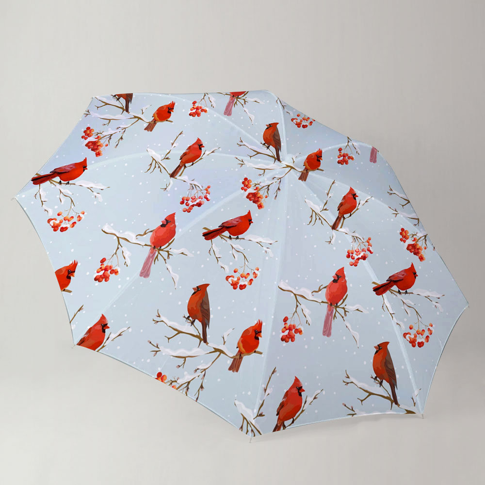 Winter Snow Cardinall Umbrella