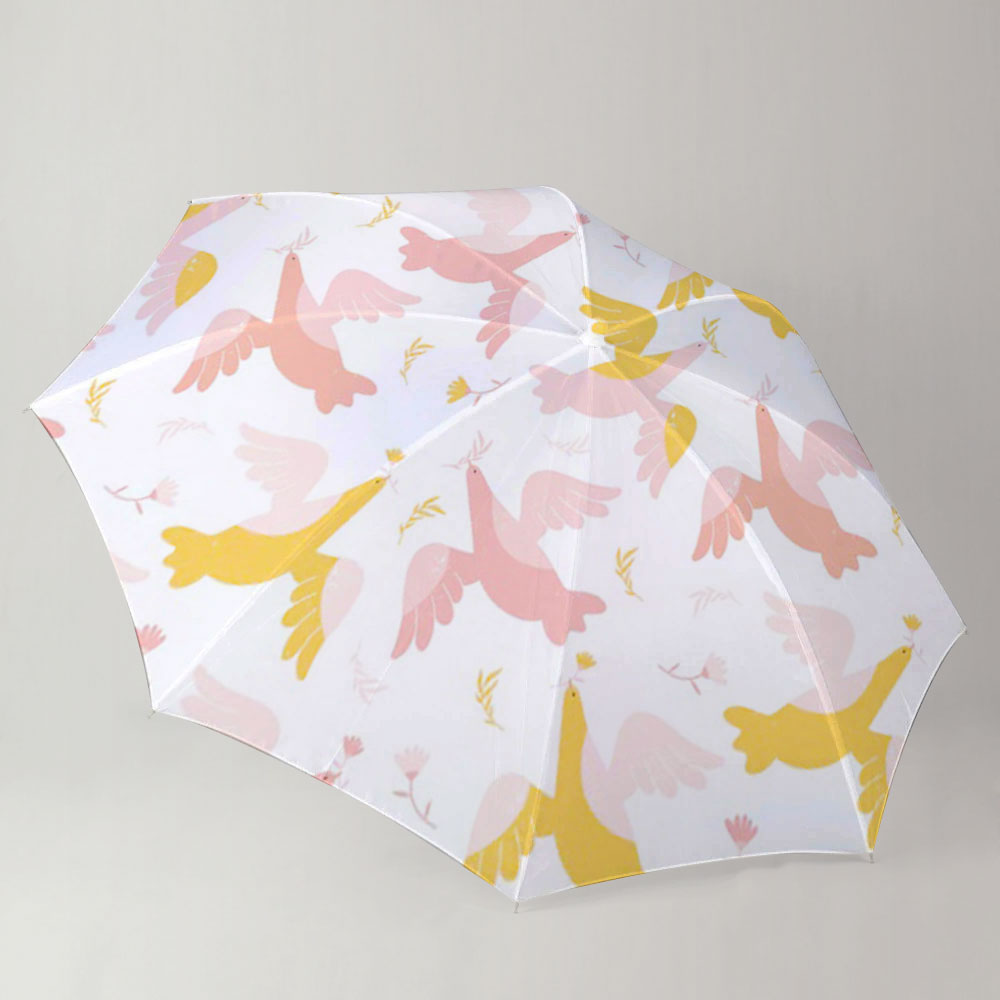 Yellow Orange Pigeon Umbrella