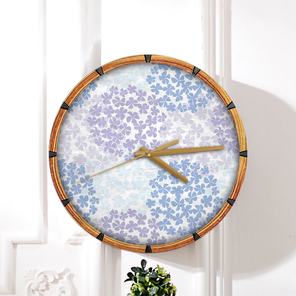 Baby Hydrangea Flowers Wall Clock