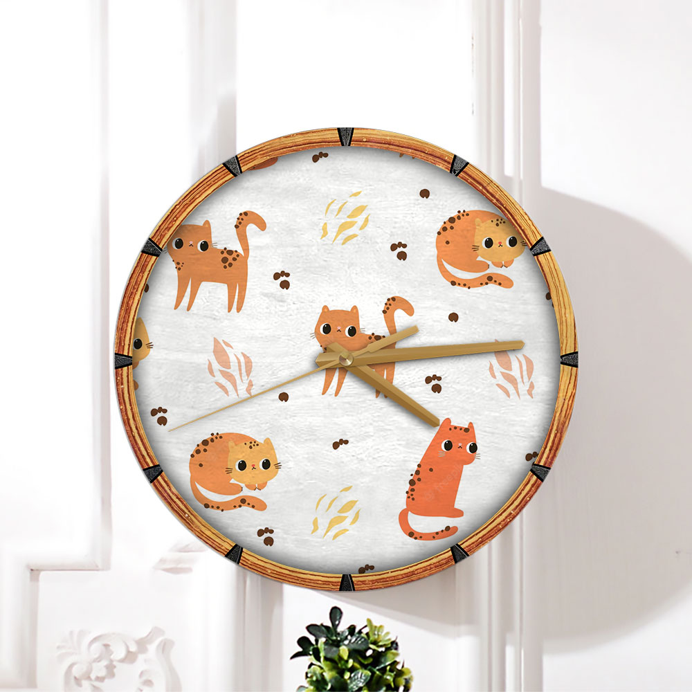 Cartoon Leopard Wall Clock