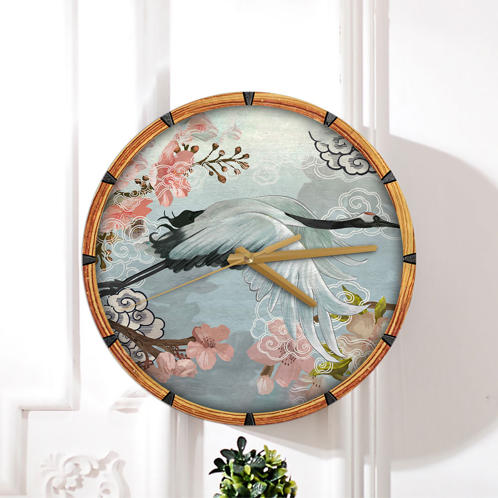Classic Flying Heron Wall Clock