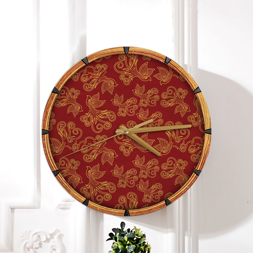 Classic Pigeon Red Wall Clock