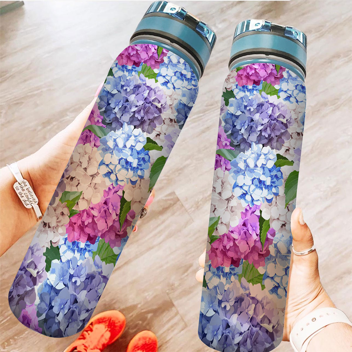 Colorful Hydrangea Tracker Bottle