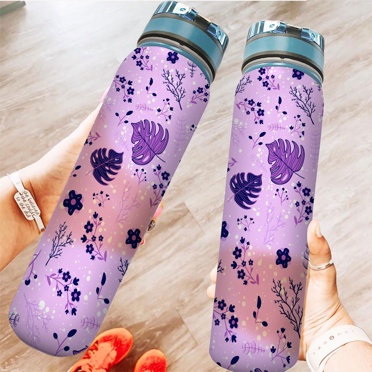 Spring Flowers Violet And Purple Tracker Bottle