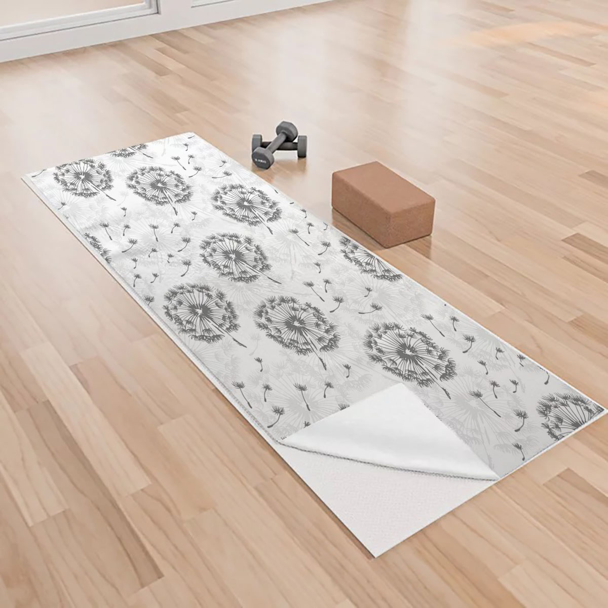 Abstract Dandelion Yoga Towels