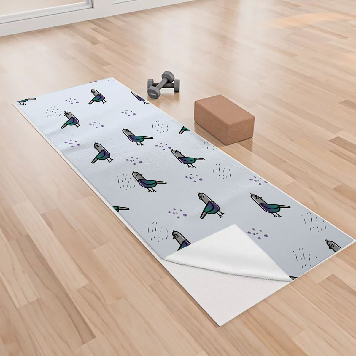 Coon Funny Pigeon Yoga Towels