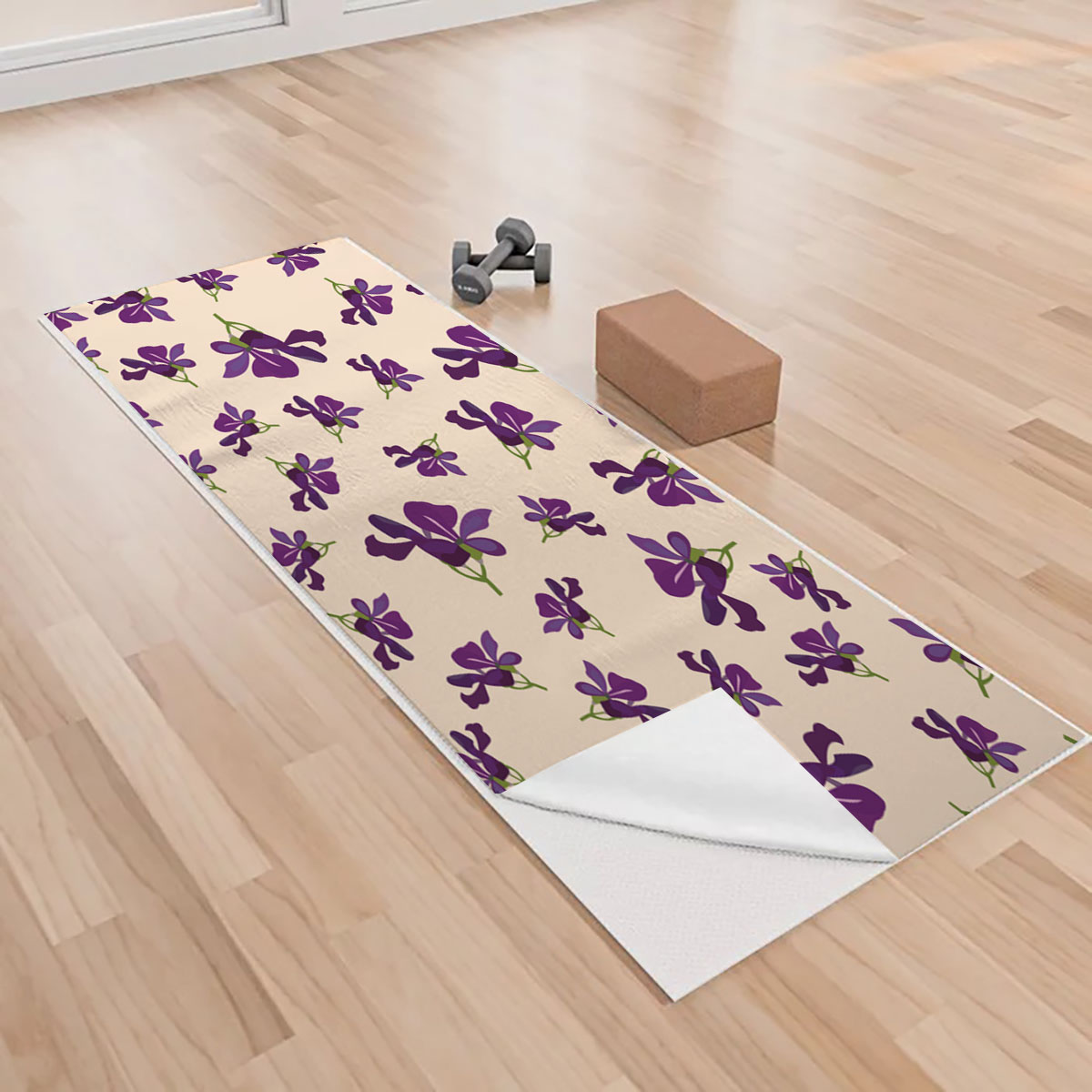 Cute Violet Yoga Towels