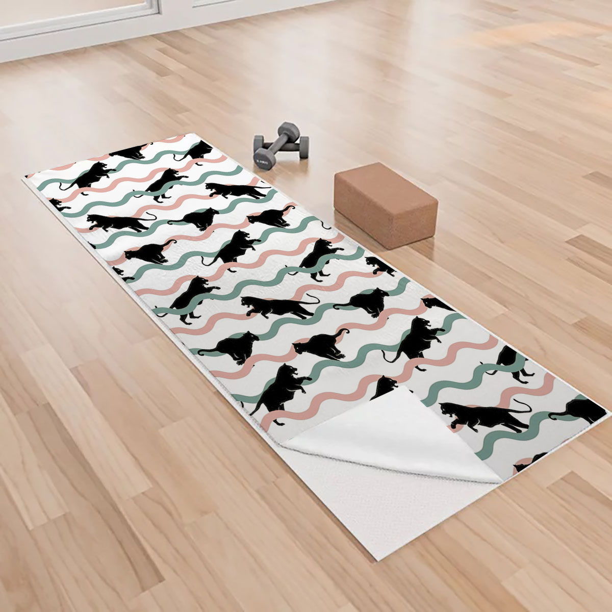 Running Black Panther Yoga Towels