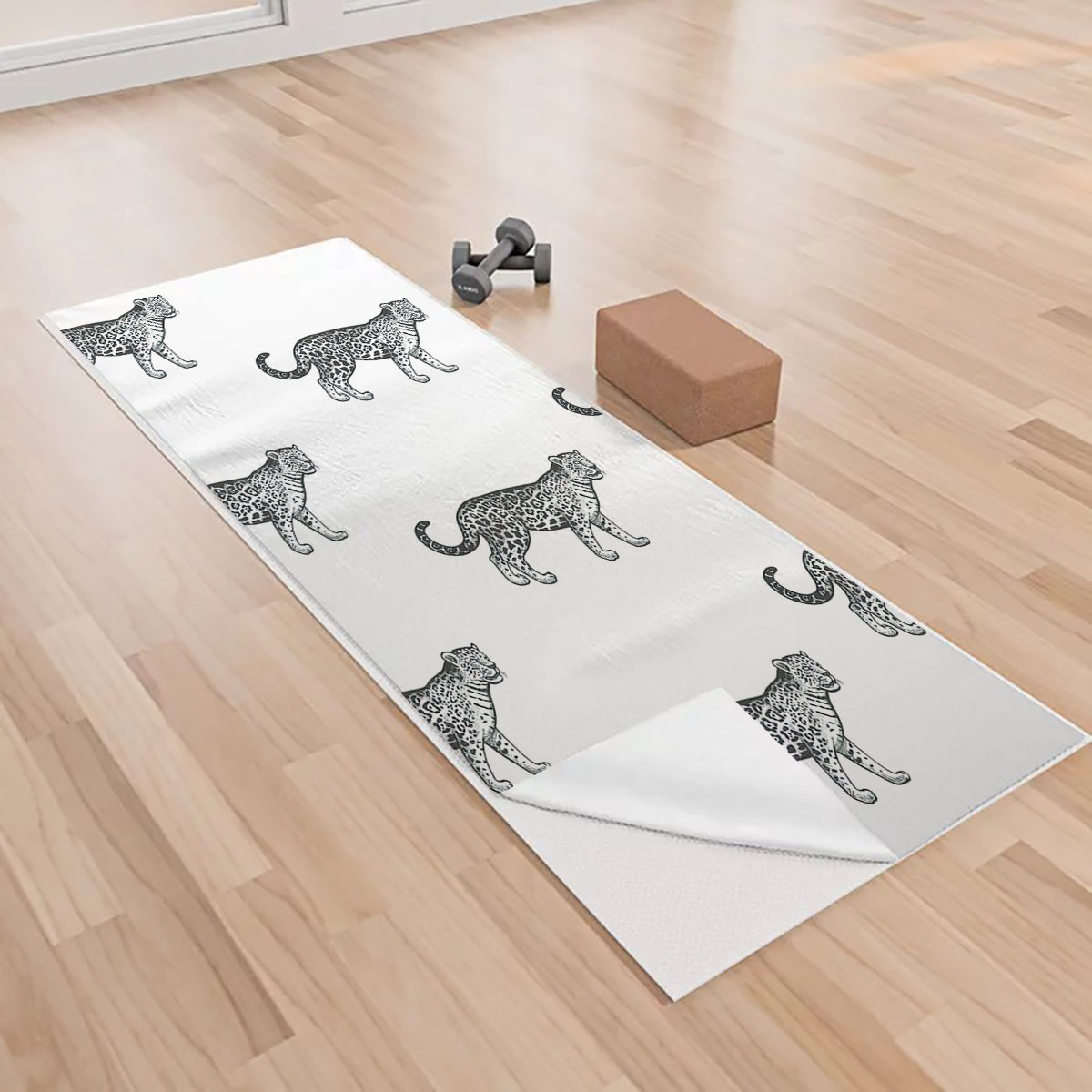 Standing Jaguar Yoga Towels