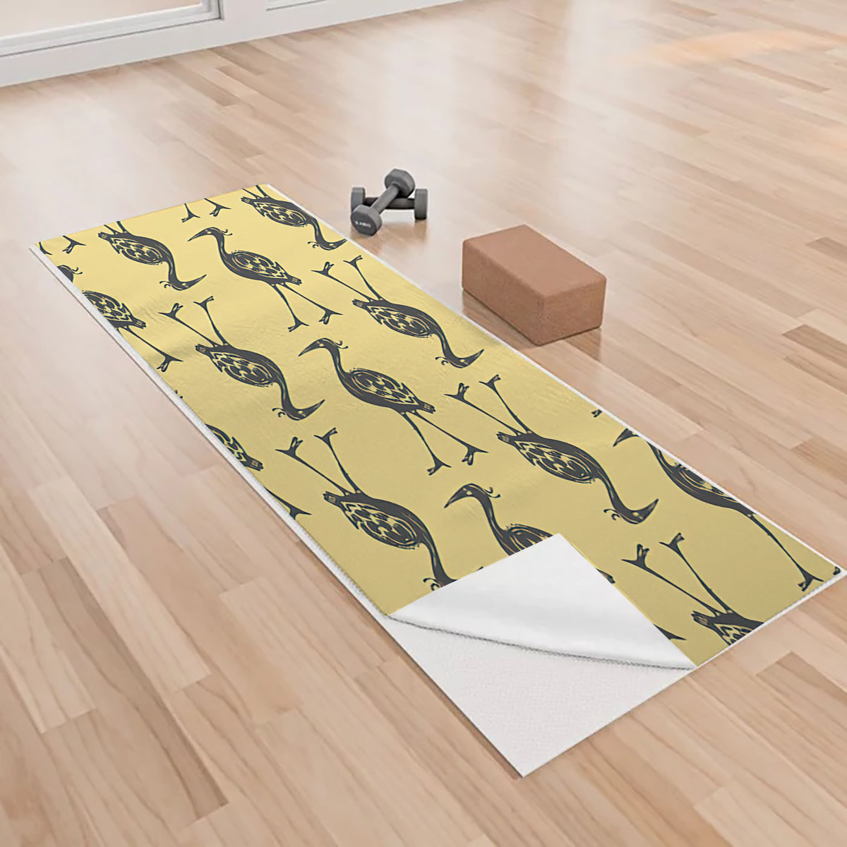 Up And Down Heron Art Yoga Towels