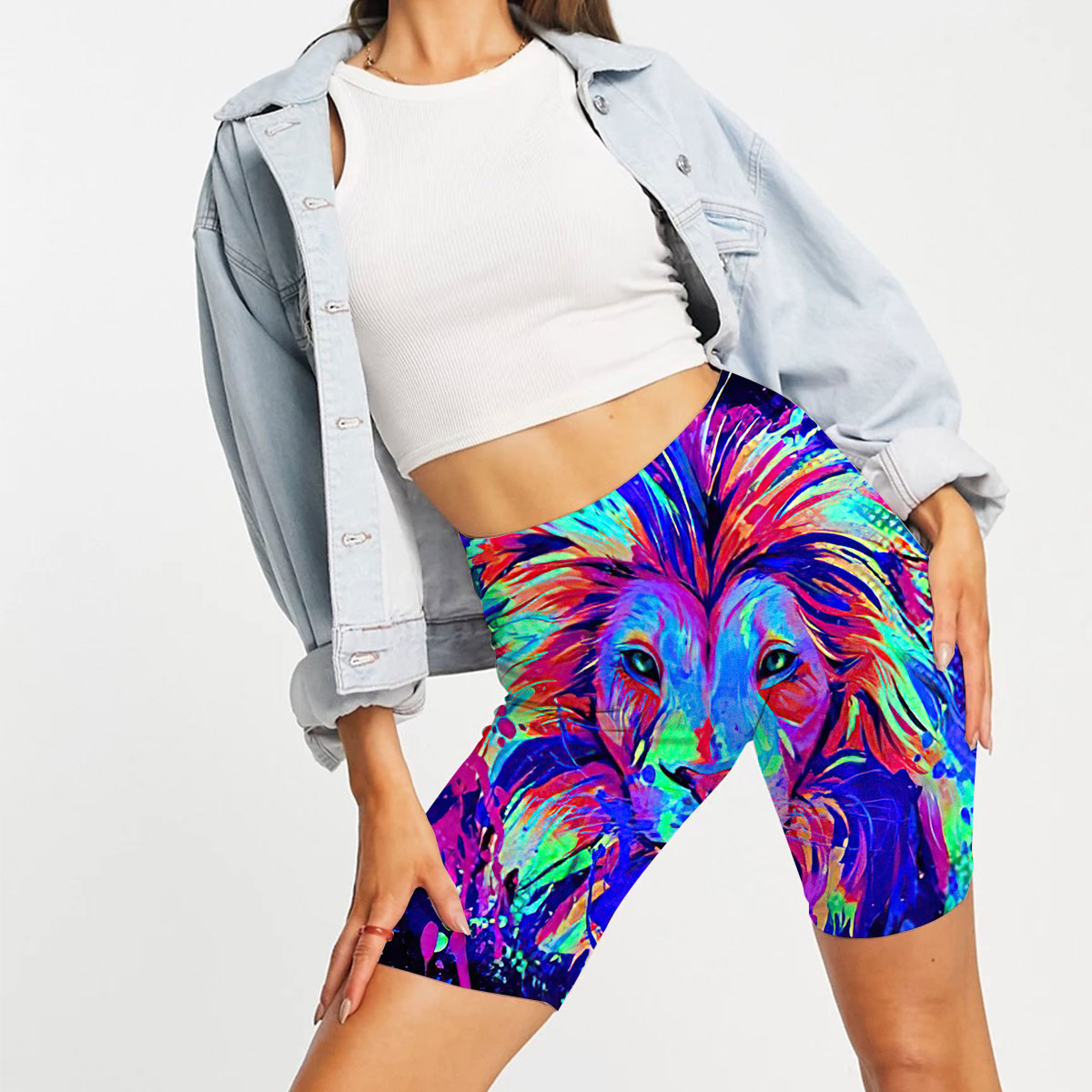 Neon Lion Casual Shorts