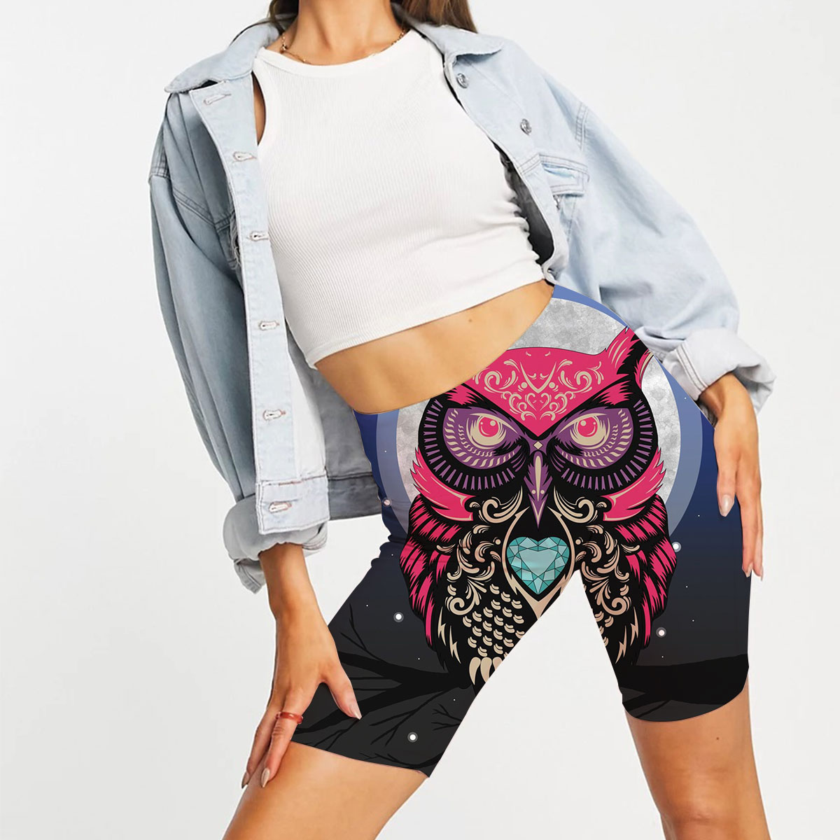 Owl Color Casual Shorts