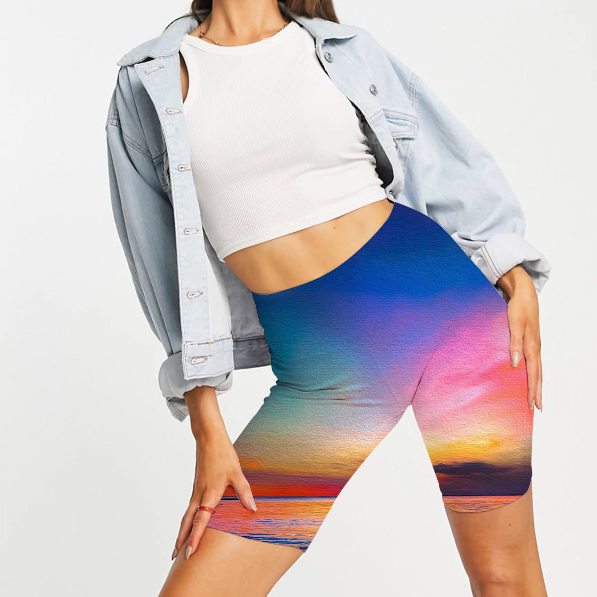 Rainbow Sky Casual Shorts