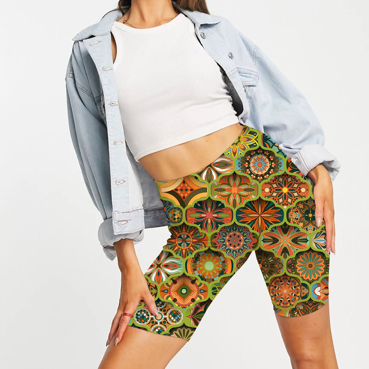 Retro Hippie Floral Casual Shorts