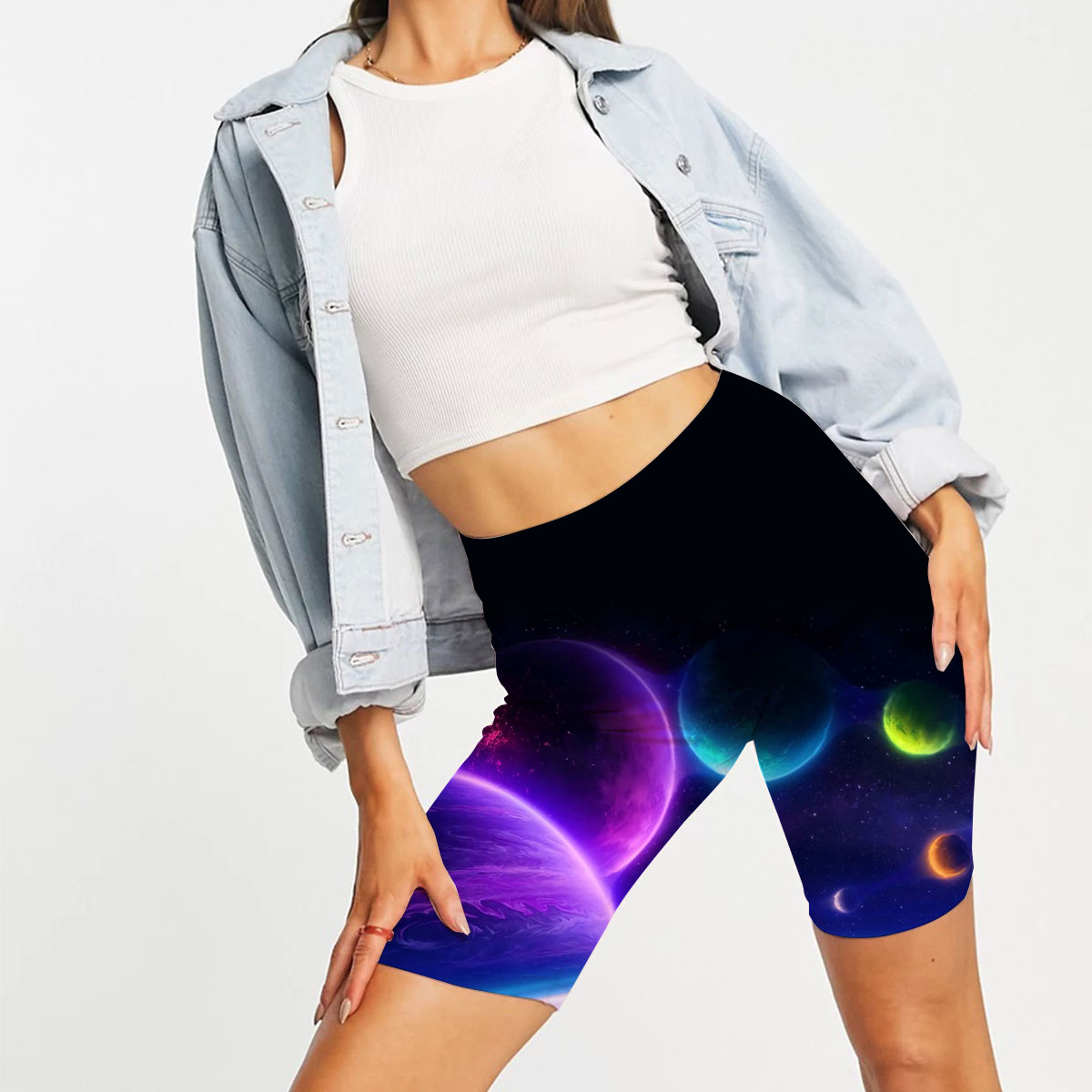 Space Planet Casual Shorts